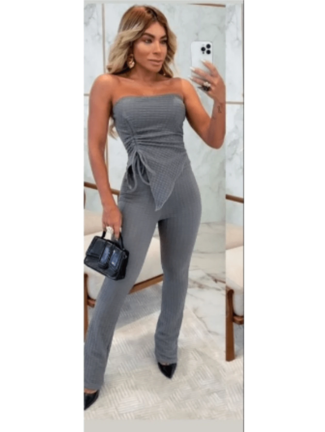 Women Two-Piece Outfits - Grey - View 1