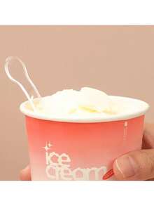 10pcs 4oz Ice Cream Cake Paper Cups, Dessert Bowls For Ice Cream, Porridge, Snacks, Hot And Cold Food, Easy To Carry, Party Supplies For Banquet, Restaurant, Hotel, Wedding, Birthday Party - Multicolor - View 6