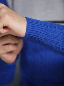 Men Sweaters - 寶藍色 - 查看 7