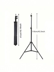 1.1米三腳架,多功能可折疊和可調節三腳架支架,家庭投影機三角支架,手機支架,攝影支架,戶外自拍支架