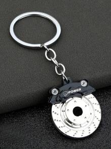 1pc Creative Motorcycle Enthusiast Brake Disc Keychain, Car Brake Pad Disc Wheel Hub Pendant Caliper Metal Rotatable Key Ring Keychain, Funny Automotive Keyring For Father, Brother, Boyfriend - Multicolor - View 10