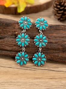 Bohemian Style Vintage Turquoise Dangle Oorbellen voor dames, perfect voor dagelijks gebruik en feestjes!