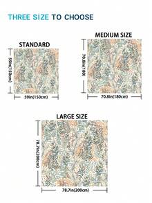 1pc Fresh Leaves Pattern Extra Large Outdoor Picnic Mat Beach Blanket, Waterproof And Moisture-Proof, Portable Mat For Family And Friends Spring/Summer/Autumn Camping And Gathering. Suitable For Picnicking, Traveling, Camping, Hiking - Multicolor - View 2