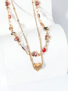 1/3 Mặt dây chuyền nhiều lớp hình mặt trăng, mặt trời, ngôi sao và trái tim thời trang nhiều màu Bộ vòng chân nhiều lớp dành cho phụ nữ mặc khi đi biển, đi nghỉ, dự tiệc. Thích hợp để mặc hàng ngày. Món quà tuyệt vời cho bạn bè và người yêu. - Nhiều màu - Xem 6