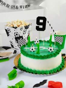 24/30/36/45/60 Packung karierte schwarz-weiße Rennflaggen Zahnstocher, Mini-Stäbchen-Cupcake-Dekorationen, Obst-Cupcake-Dekorationen, Lebensmittel-Stäbchen-Flaggen Dekorationen für Partys, Bars, Sportveranstaltungen