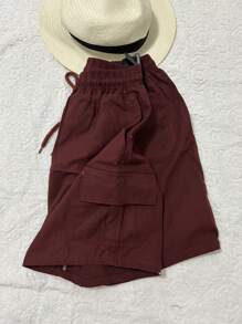 Men Shorts - Màu Đỏ Sâu - Xem 3