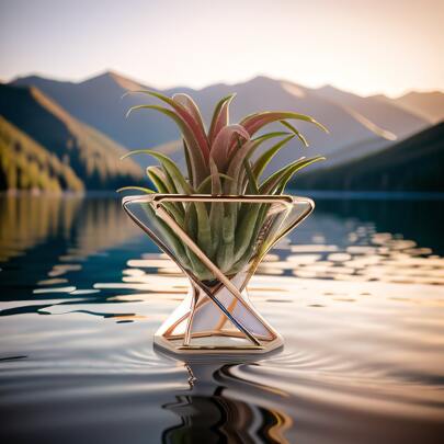 Suporte geométrico para plantas de ar Suporte para plantas de ar Suporte para plantas de metal, suporte para plantas de ar Recipiente Tillandsia Expositor, Suporte para plantas de fio de metal Suporte para vasos de flores Suporte para exibição Decoração de estilo de vida adequado para escritório, casamento em casa, decoração de casa, vaso de flores, peça central, decoração de mesa