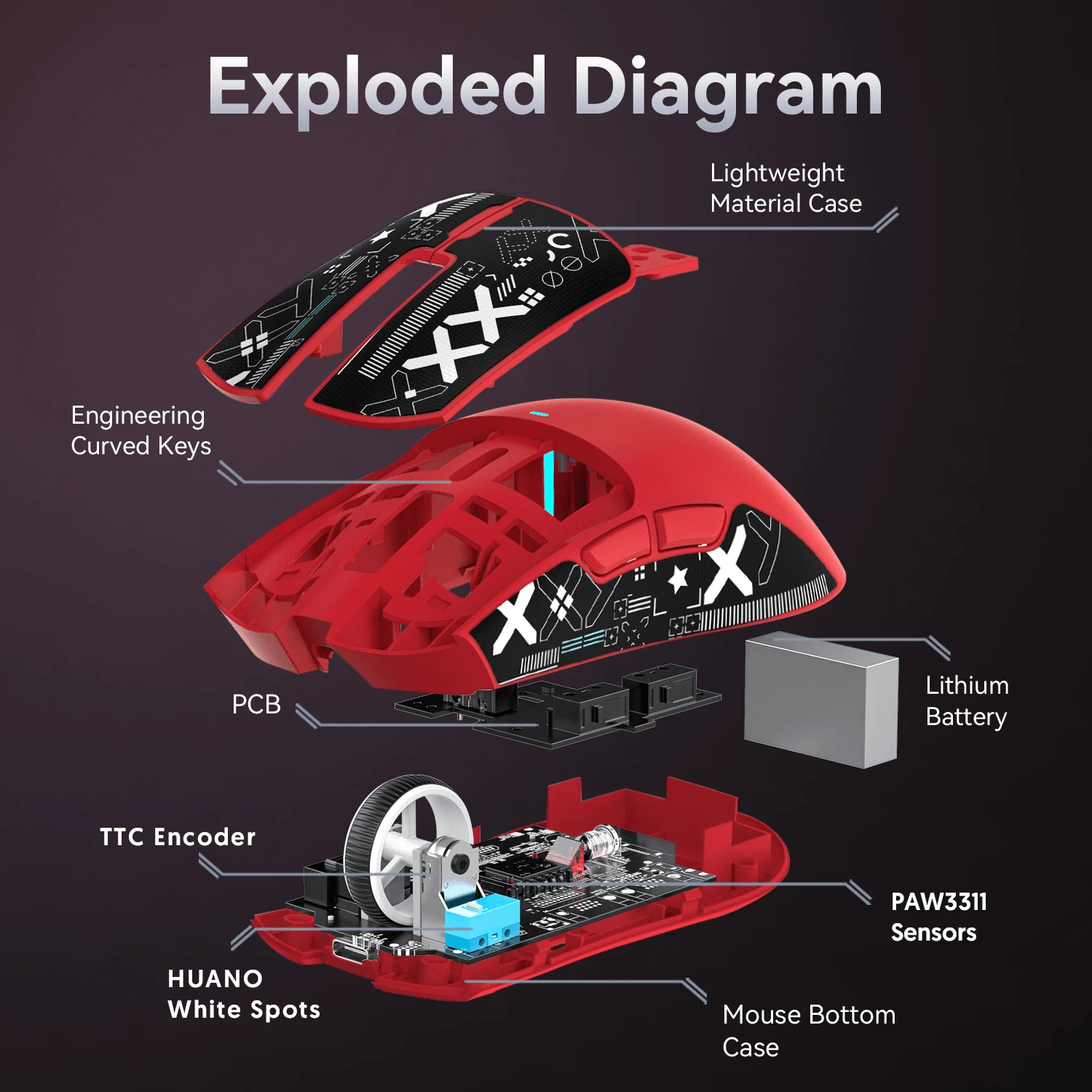 ATTACK SHARK ATTACK SHARK X11 59g Superlight Wireless Gaming Mouse With ...