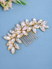 1 Stück elegante kristallene Strass Haarspangen für Frauen, romantisches Braut-Hochzeits-Haarzubehör, Prinzessin Party dekorative Haarspangen