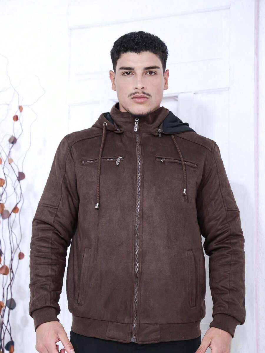 Men Jackets & Coats - 鏽棕色 - 查看 1