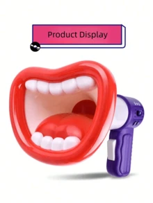 Funny Multi Voice Changer - Large Mouth Voice Changing Amplifier Portable Megaphone Bullhorn Mega Phone Loud Speaker For Toys Party Favors - White - View 2