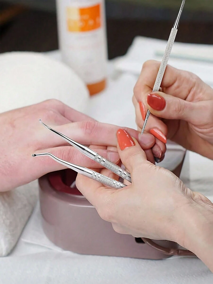 Ingrown Nail File And Nail Lifter, Professional Ingrown Nail Tools - Stainless Steel Nail Cleaning And Pedicure Tool Set, Sidewall Cleaning Accessories - Multicolor - View 1