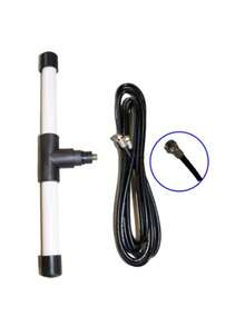 Antena ensamblada HD PVC alta resistencia LMD 3m cable coaxial - Blanco y Negro - Ver 1
