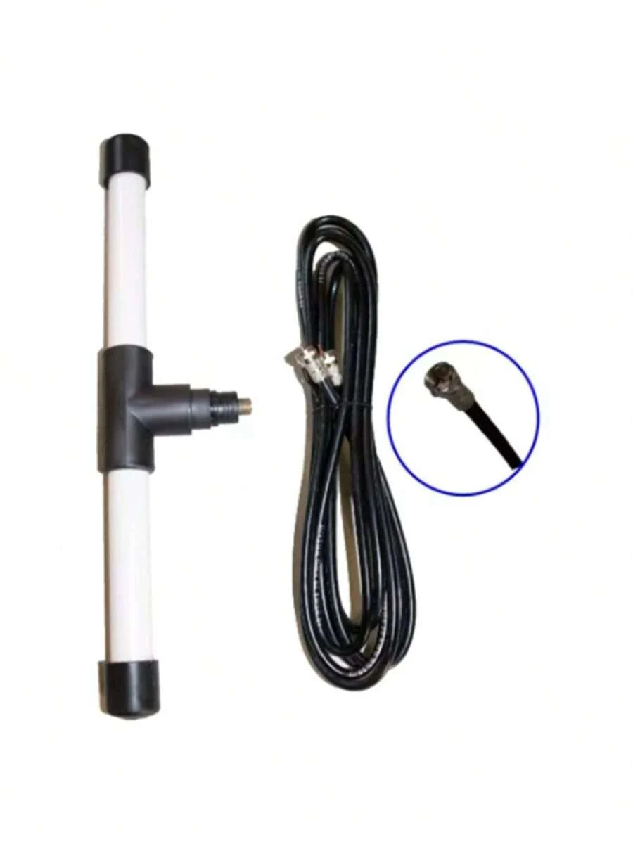 Antena ensamblada HD PVC alta resistencia LMD 3m cable coaxial - Blanco y Negro - Ver 1
