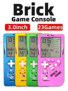 1 szt. Rosyjska konsola do gier, 3,0-calowy kwadratowy ekran Retro przenośna konsola do gier z nostalgicznymi grami dla pamięci z lat 80. i 90. - Wielokolorowe - Zobacz 10