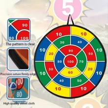 Christmas Decoration Large Dart Board Double-Sided Dart Board With Sticky Balls And Darts, Indoor/Outdoor Sport Fun Party Play Game Toys, Gifts For Boys Girls