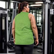 Plus Size Sports Tees & Tanks - màu xanh lá - Xem 2