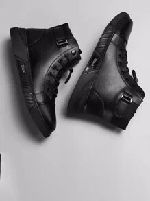 Zapatos casuales de tacón alto, zapatos casuales para hombre, zapatos casuales de tacón alto para hombre, cómodos, bonitos, rentables - Negro - Ver 5
