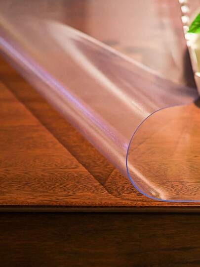 1pc 0.5mm Thickness Simple Style Furniture Surface Protection PVC Frosted Crystal Pad, Rectangular Or Square Roll, Suitable For Coffee Table, Bedside Table, Dining Table, Computer Desk, Office Desk, And Various Furniture Surface Protection, Soft Glass Tablecloth For Daily Life, All Seasons Applicable