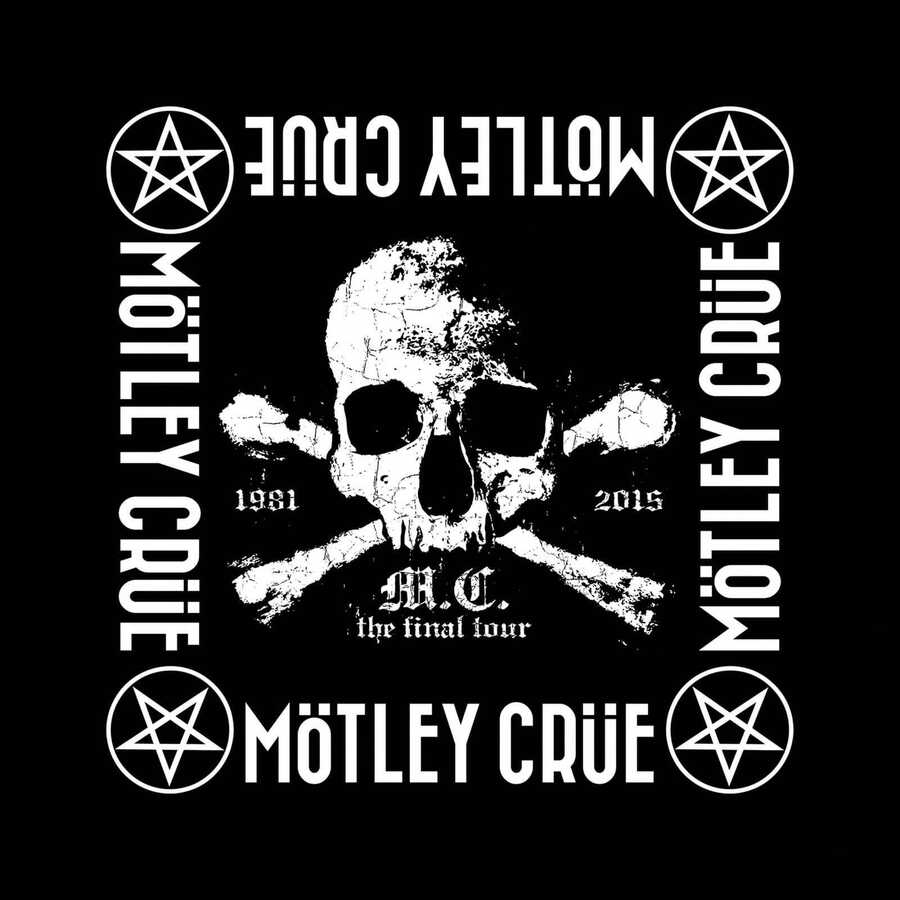 Motley Crue Unisex Adult The Final Tour Bandana (Black) - Black - View 1