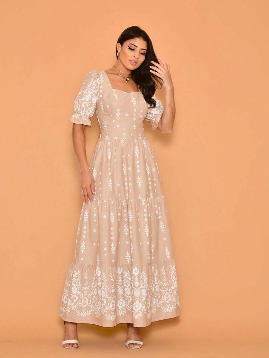 Women Dresses - 米色 - 查看 1