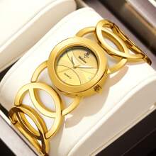 YaLaLuSi 品牌 2025 新款优雅时尚多功能女士石英腕表。圆形镂空优质亮色表壳，精致水晶点缀，夜光指针，夜间轻松读时。适合日常佩戴、商务、学校、派对和晚礼服。附赠表带调节器和珠宝清洁布，是馈赠亲朋好友、女友、姐妹和挚友的完美礼物。