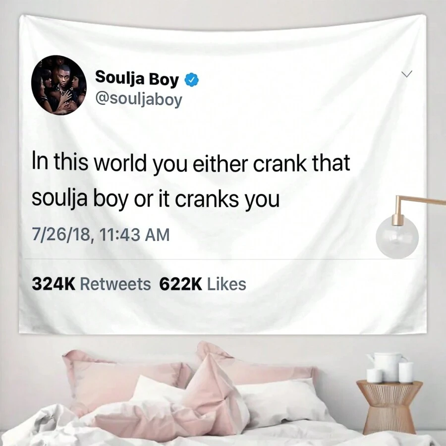 1pc Motivational Quote Wall Tapestry, Decorative Hanging Tapestry For Bedroom, Living Room, College Dorm, Stylish And Personalized