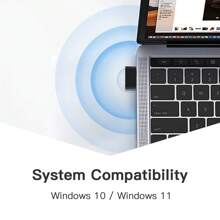 AX900M USB WiFi 6適配器BT5.3，兼容Windows 11/10，雙頻2.4G / 5Ghz，IEEE 802.11ax無線網路適配器，適用於筆記本電腦桌面電腦PC - WiFi藍牙款 - 查看 5