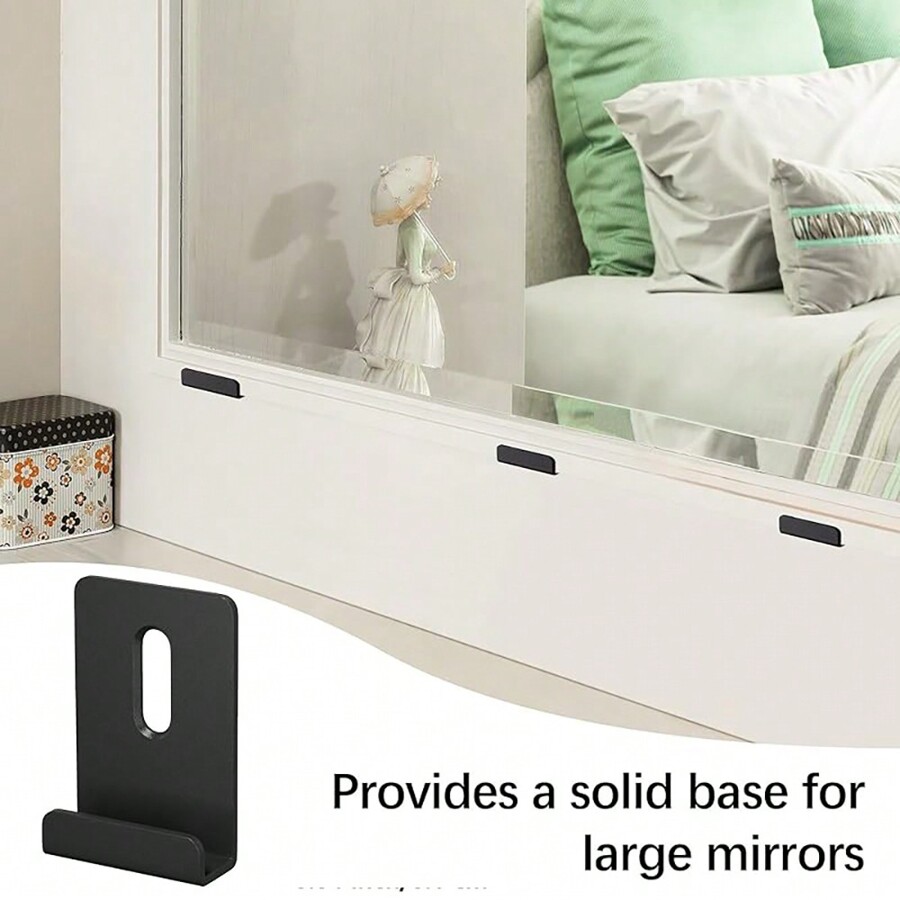 Metal Mirror Clips Wide Channel Mirror Hanger Clip Kit Large Heavy