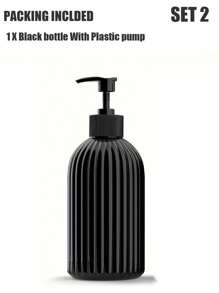 LEAPAIR 1/2 peças Dispenser de Sabonete Recarregável de 500ml com Bomba de Plástico, Dispenser de Bomba de Bambu, Suporte para Garrafa, para Shampoo, Condicionador, Loção, Sabonete Líquido para Banheiro e Chuveiro, Garrafa de Linha de Loção, Garrafa de Limpeza, Decoração de Casa e Móveis, Decoração de Banheiro, Decoração de Outono, De Volta às Aulas