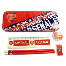 Arsenal FC Crest Tin Stationery Set (Red/White/Blue) - Red - View 1