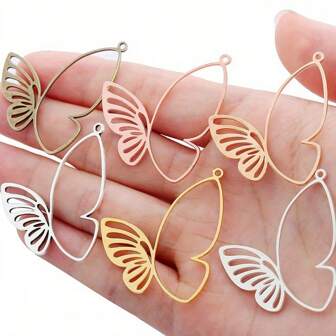 20pcs/Pack Butterfly Shaped Zinc Alloy Retro Jewelry Pendant DIY Accessory For Handmade Bracelet/Necklace/Craft Making