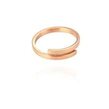 個性化禮物定制刻名不鏽鋼女士可調節戒指，週年紀念珠寶 - 玫瑰金 - 查看 2