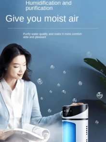 便攜空調加濕器清新裝置，2024年特別銷售，桌面蒸發式空氣冷卻器家用空調冷卻風扇，五檔，個人迷你空調加濕器清新裝置，適用於家庭辦公室 - 多色 - 查看 6
