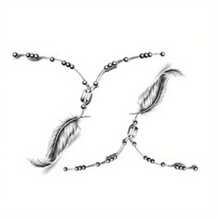 1 Sheet Anklet Tattoo Sticker Foot Waterproof And Durable Party Temporary Tattoo - Multicolor - View 4