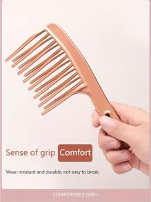 1pc/2pcs Wide Tooth Comb With Double Rows, Women's Curved Comb For Detangling Long Hair, Professional Stylist Comb For Hair Salon, Large Size For Volumizing & Styling,Hair Brush,Comb,Hair Tools,Hair Products And Accessories For Barber Salon Beauty Travel Essentials