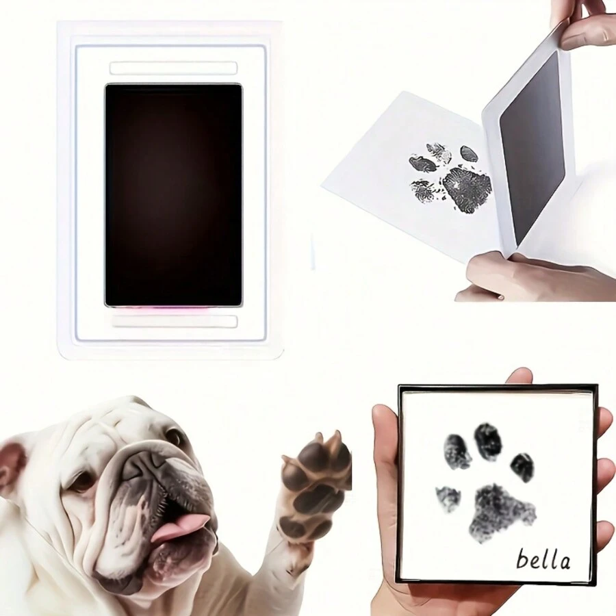 Pet Paw Print Ink Pad For Dogs, Touchless Ink Pad Pet Footprint Pad For Memorial Supplies SHEIN