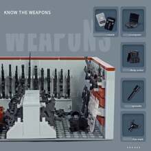 Base Base Building Blocks Sets WW2 Battle Brick Armory Swat Team Weapons Pack Toys Compatible With Major Brands Bricks(520 Pcs) Room Decoration - Mixing Colors - View 3