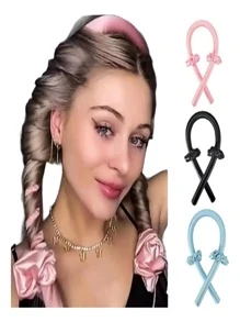 CURLING KIT (Heatless Curls) + SCRUNCHIES - màu đen - Xem 1