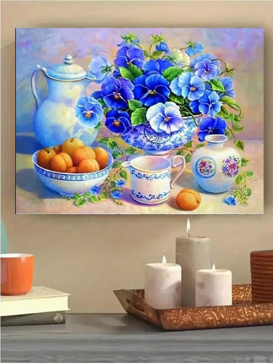 5D鑽石畫套裝，卡通主題，圓點鑽石馬賽克藝術工藝，DIY畫布繪畫，適用於臥室客廳裝飾，水晶鑽石刺繡壁畫，適合初學者，無框50x40cm/19.7x15.7in鑽石藝術套裝 - 多色 - 查看 1