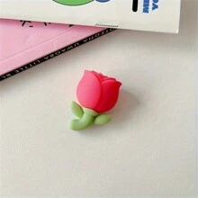 1pc Adorable Tulip Flower Cable Protector - Safeguards & Enhances Phone Data Cable With Aesthetic Design Charger Protector