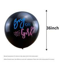 Gender Reveal Balloon, Gender Reveal Party, 2pcs Gender Reveal Confetti With Pink And Blue Confetti, 36 Inch Black Gender Reveal Balloonsbaby Shower Family Decorations Gifts