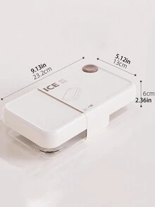 1pc Press Ice Cube Tray, Summer New Large Capacity  Ice Box, Ice Maker Tool For Home Use - White - View 2