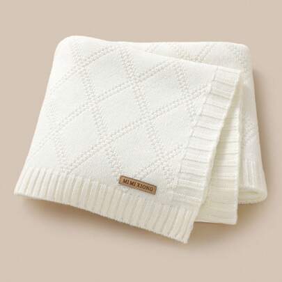 بطانية طفل مصنوعة بالكروشيه ناعمة وبسيطة، مناسبة لجميع الفصول، هدية عيد الحب