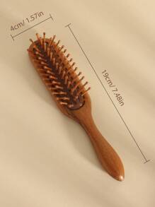 1 件檀香气垫按摩发刷，软垫设计圆齿舒适按摩头皮，防静电，适用于女性发型设计、家庭使用、发刷、梳子、美发工具、美发产品及配件，适用于理发沙龙美容旅行必需品 - 棕色 - 查看 6