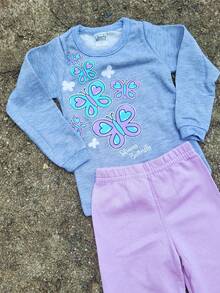 Conjunto de moletom para MENINOS E MENINAS sem capuz estampado LIBERTY