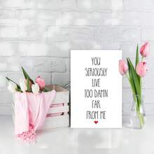 1pc Greeting Cards, Fun And Creative, For Family And Friends, Suitable For Any Occasion You Live Too Far Card - Multicolor - View 4