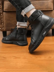 Zapatos casuales de tacón alto, zapatos casuales para hombre, zapatos casuales de tacón alto para hombre, cómodos, bonitos, rentables - Negro - Ver 2