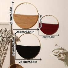 Circle Wall Decor Set, Hoop Wall Art, Abstract Wall Decor, Geometric Wall Art, Minimalist Wall Art, Macrame Wall Hanging, Modern Macrame Boho Wall Decor - Multicolor - View 9