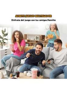 Game Stick Lite Con 20 Mil Juegos Consola De Videojuegos Retro V8 Con Tarjeta De Memoria De 64gb, Consola De Juegos Inalámbrica Con Joystick Dual De Alta Definición 4k HDTV - Negro - Ver 7